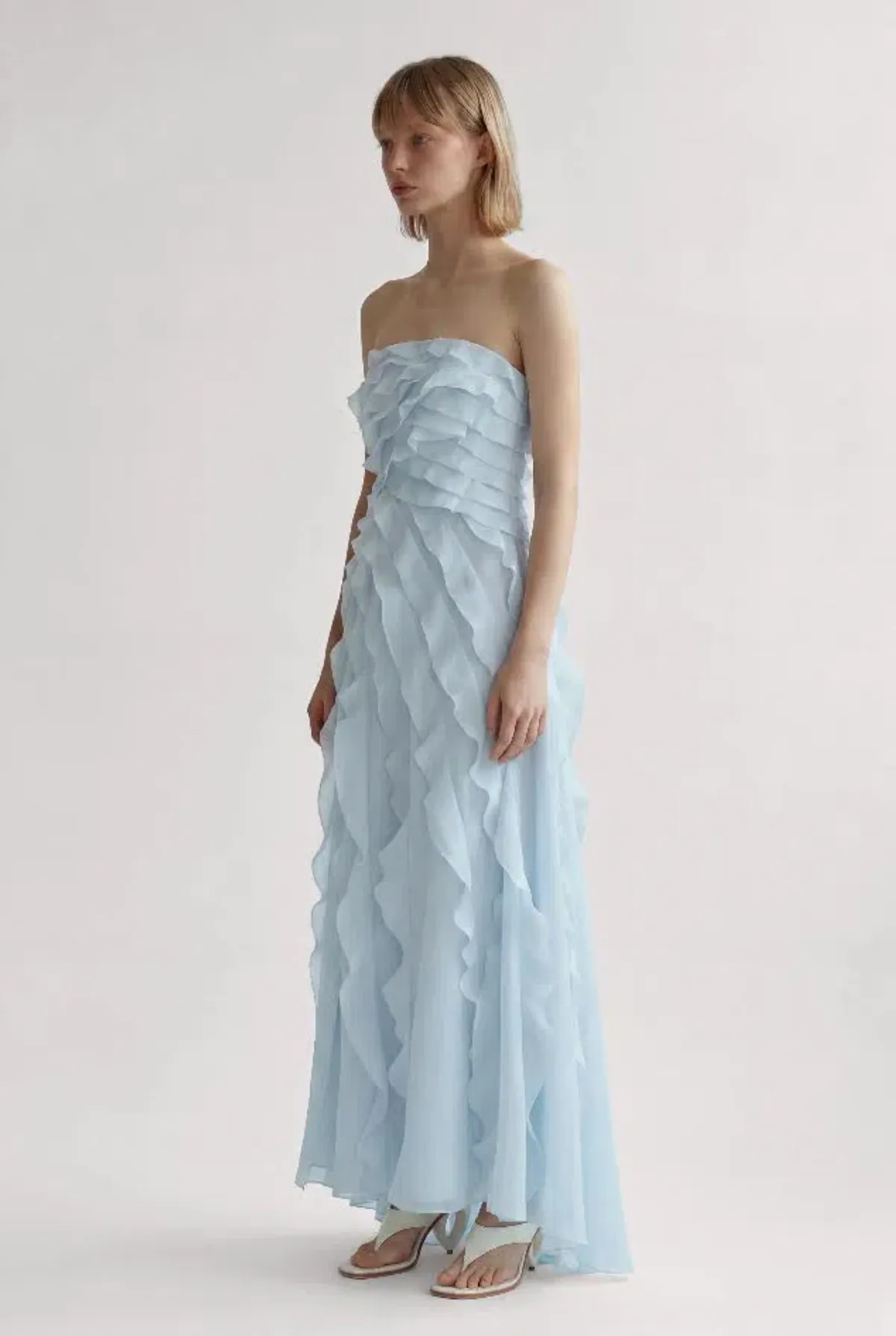 🩵 Aje ALLAIRIE GOWN in Pastel Blue - Size 10 AU 🩵 Ruffled Tiered Maxi Dress 🩵 - Image 1