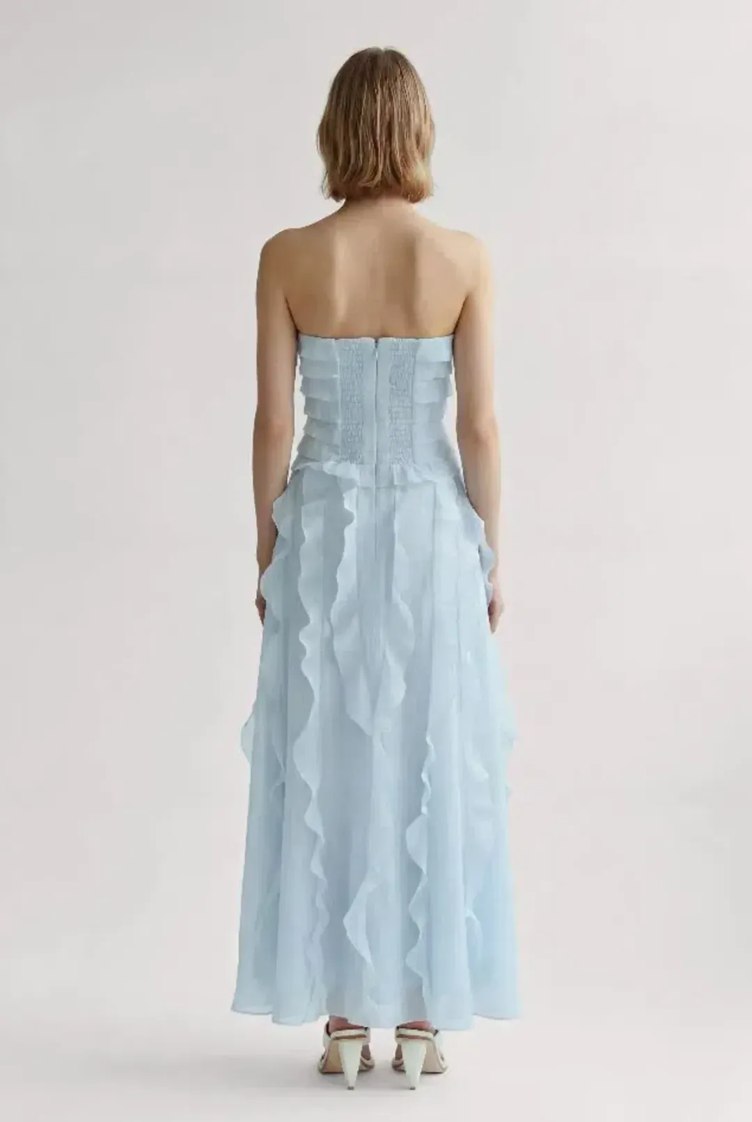 🩵 Aje ALLAIRIE GOWN in Pastel Blue - Size 8 AU 🩵 Ruffled Tiered Maxi Dress 🩵 for rent on The Volte - main image