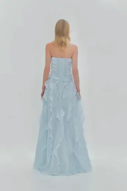 🩵 Aje ALLAIRIE GOWN in Pastel Blue - Size 8 AU 🩵 Ruffled Tiered Maxi Dress 🩵 for rent on The Volte - image 7
