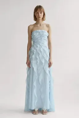 🩵 Aje ALLAIRIE GOWN in Pastel Blue - Size 8 AU 🩵 Ruffled Tiered Maxi Dress 🩵 for rent on The Volte - image 2