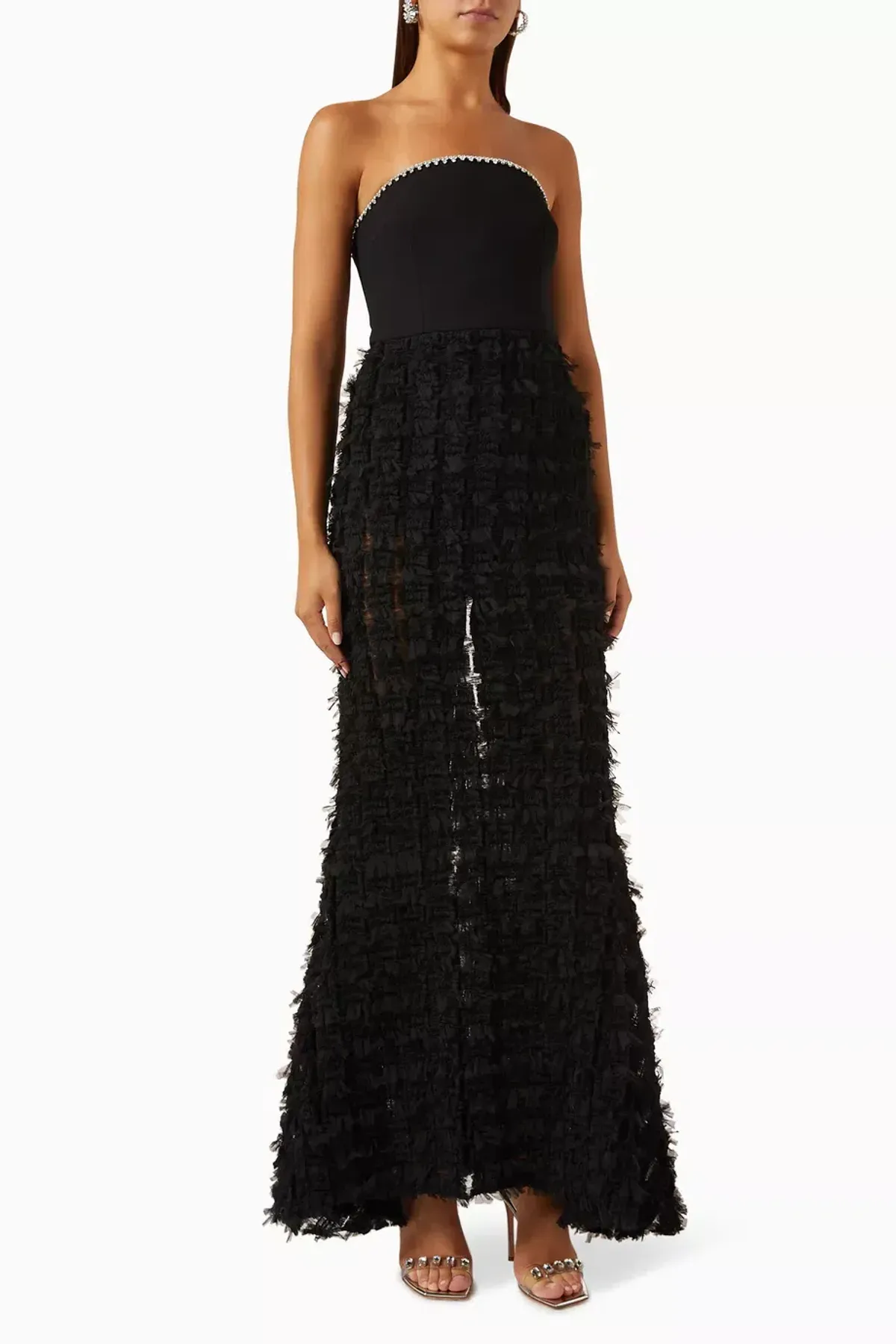 🖤 REBECCA VALLANCE Cherie Amour Gown – Black – Size 10 AU - Embellished Formal Maxi Dress 🖤 - Image 4