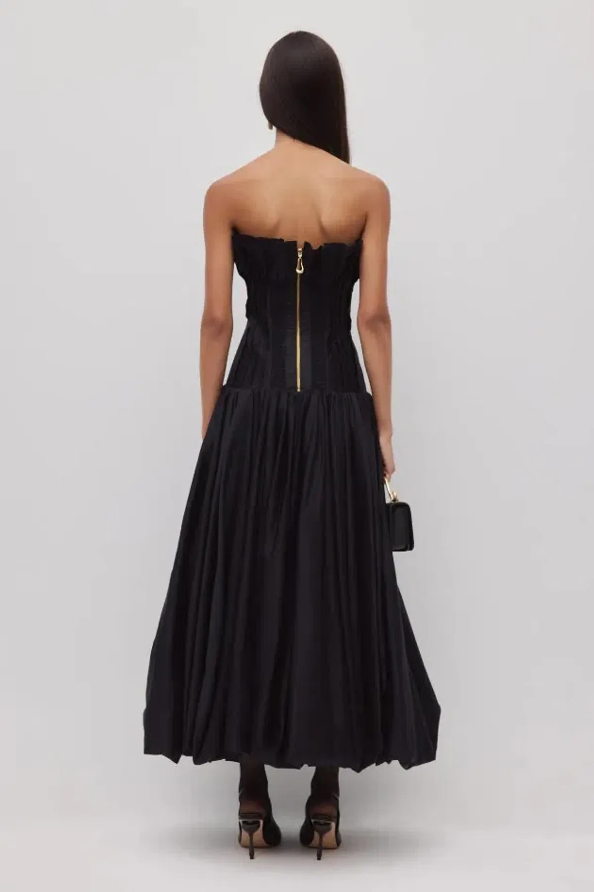 🖤 AJE Ivy Bubble Hem Gown – Black – Size 10 AU Strapless Formal Maxi Dress🖤 - Image 9