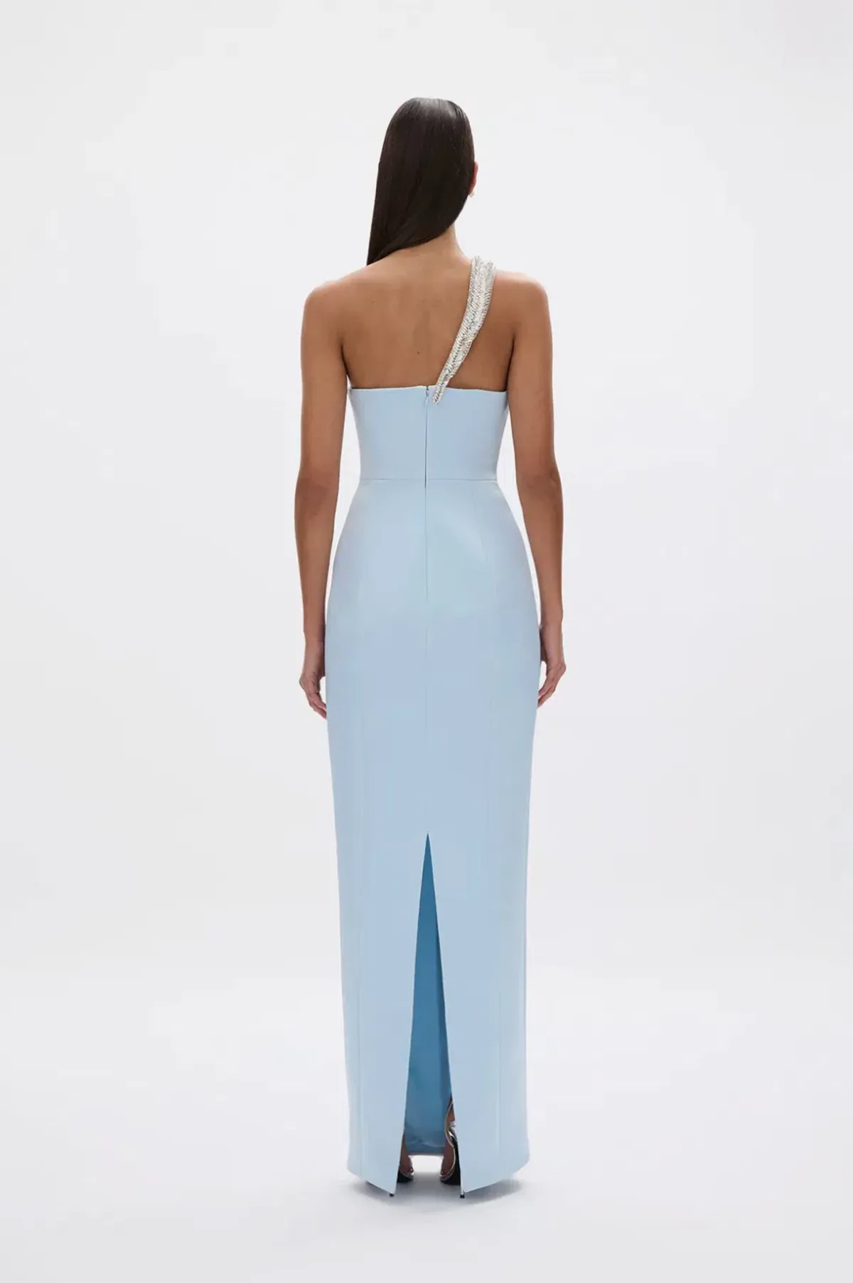 Rachel Gilbert Leora Hand-embellished Gown in Sky Blue Size RG 3 / AU 12 | Formal maxi dress with rhinestone - Image 2