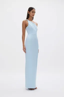 Rachel Gilbert Leora Hand-embellished Gown in Sky Blue Size RG 3 / AU 12 | Formal maxi dress with rhinestone for rent on The Volte - image 5