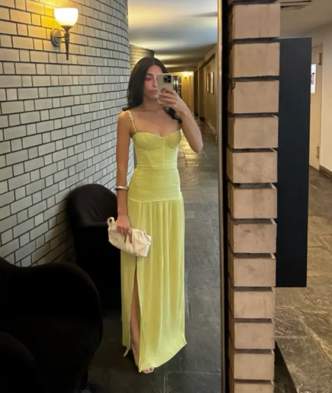 MANNING CARTELL DOUBLE TIME PLEAT DRESS in Pistachio AU 6 for rent on The Volte - main image