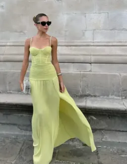 MANNING CARTELL DOUBLE TIME PLEAT DRESS in Pistachio AU 8 for rent on The Volte - image 4