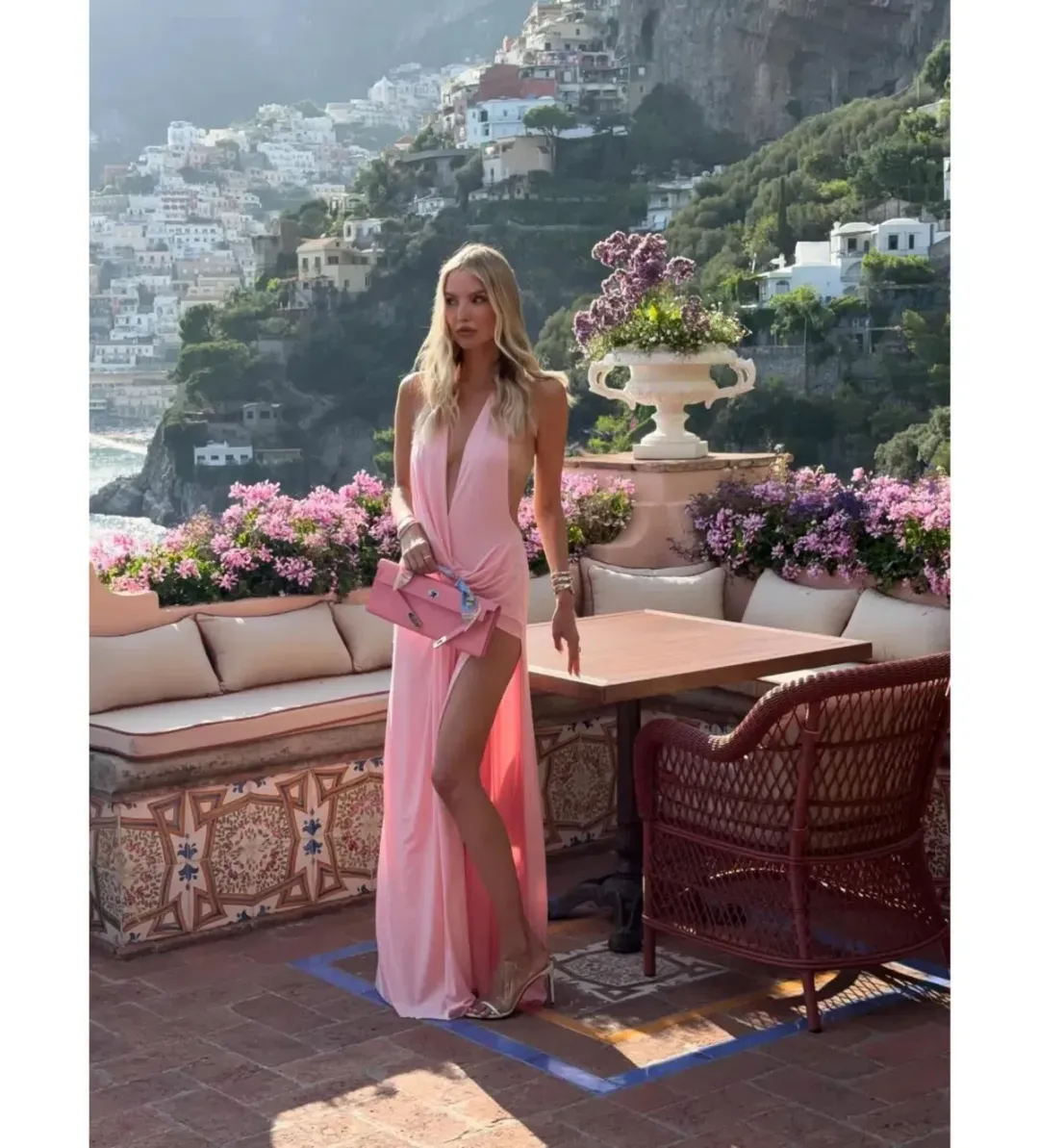 WINONA GOWN IN BLOSSOM PINK - Natalie Rolt, Size S for rent on The Volte - main image