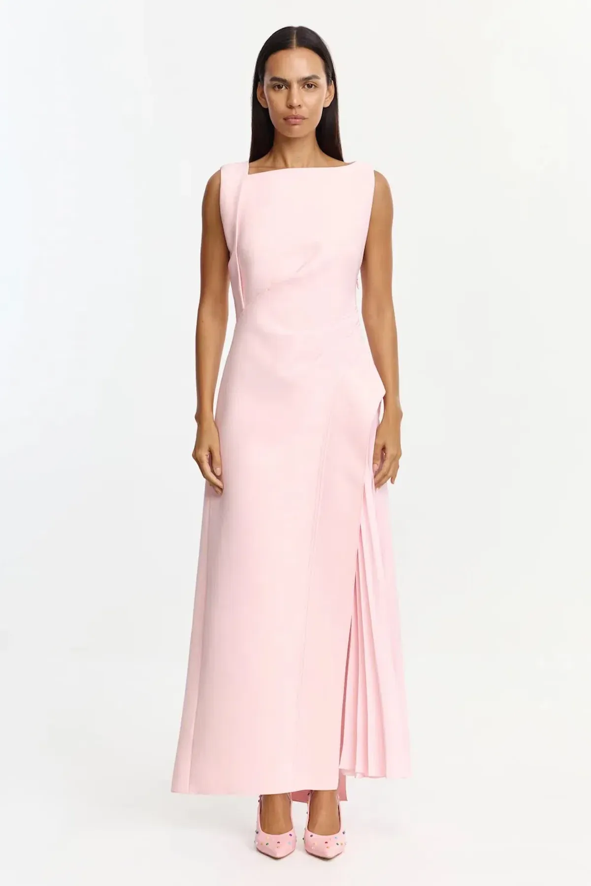 Acler Limosa Maxi Dress; Fairy Floss pink; size 12 for rent on The Volte - main image