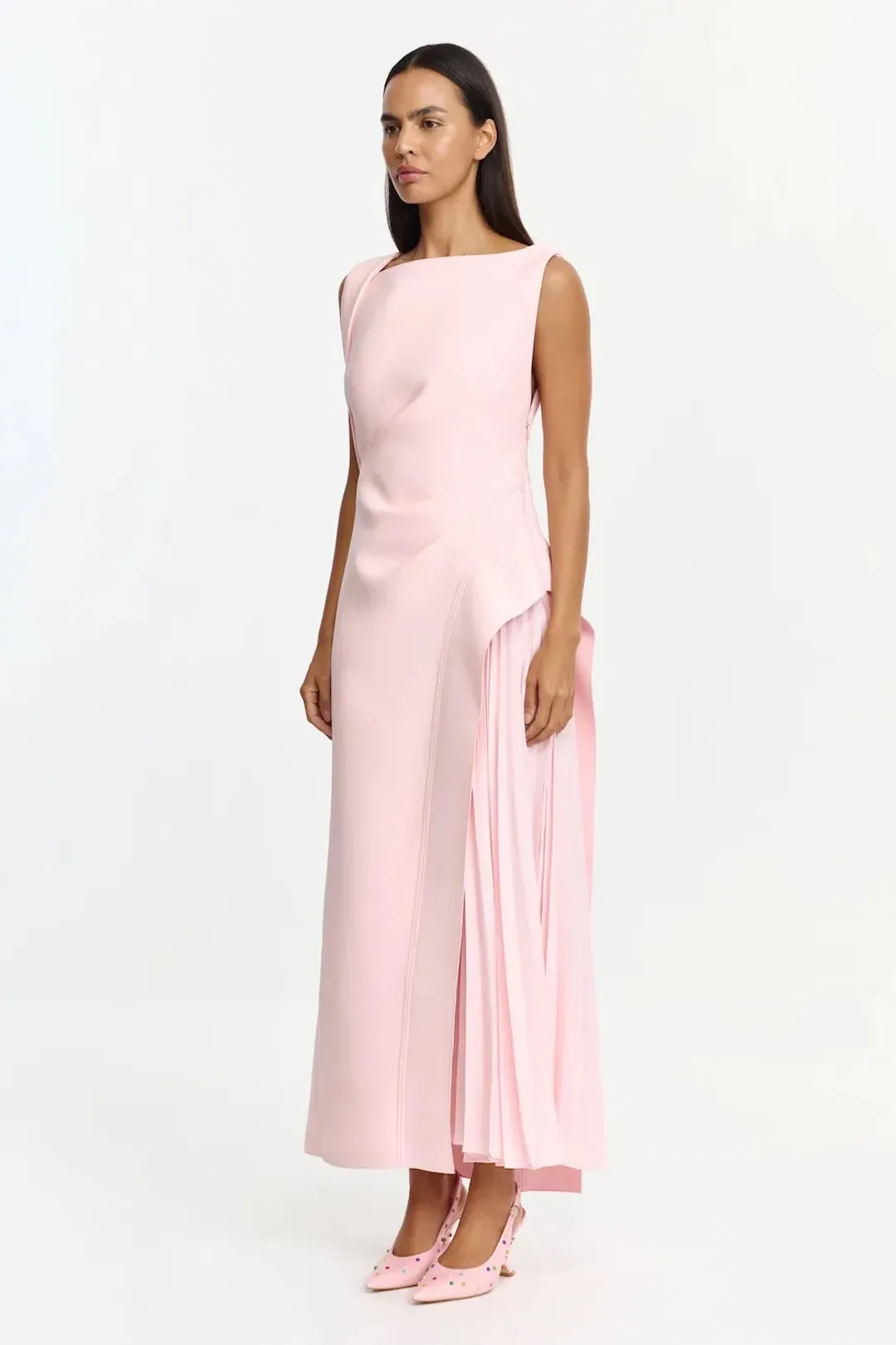 Acler Limosa Maxi Dress; Fairy Floss pink; size 12 for rent on The Volte - main image