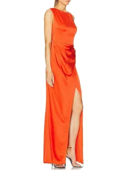 SIMKHAI Tommy Open Back Gown red size 8 for rent on The Volte - image 4