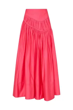 AJE 2-piece size 8 Pepper Ruched Bodice & Curve Midi Skirt Rouge Pink for rent on The Volte - image 10