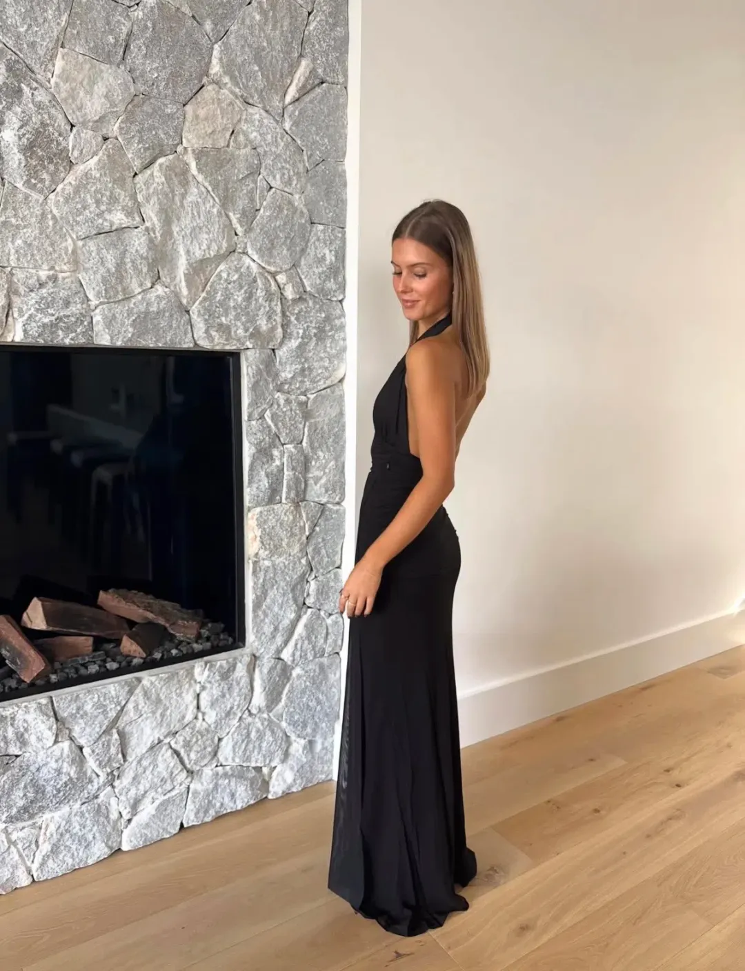 Bec and Bridge Cassis Drape Maxi Dress in Black Size 6 for rent on The Volte - main image