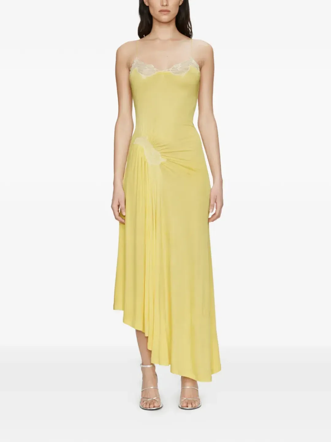 Christopher Esber Delphin Lace Rib Midi Dress for rent on The Volte - main image