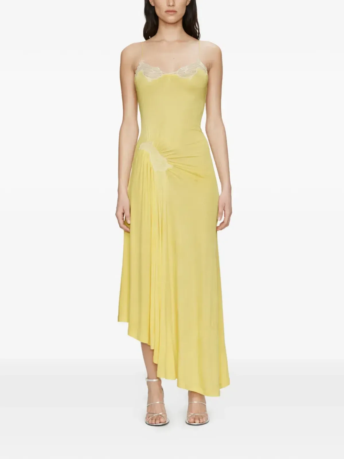 Christopher Esber Delphin Lace Rib Midi Dress for rent on The Volte - main image