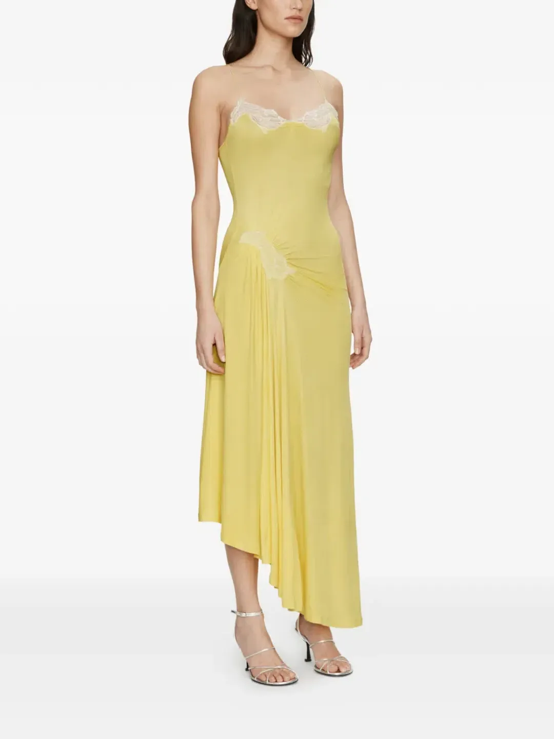 Christopher Esber Delphin Lace Rib Midi Dress for rent on The Volte - main image