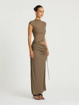 BENNI Becker Dress Khaki Size 8 for rent on The Volte - image 2