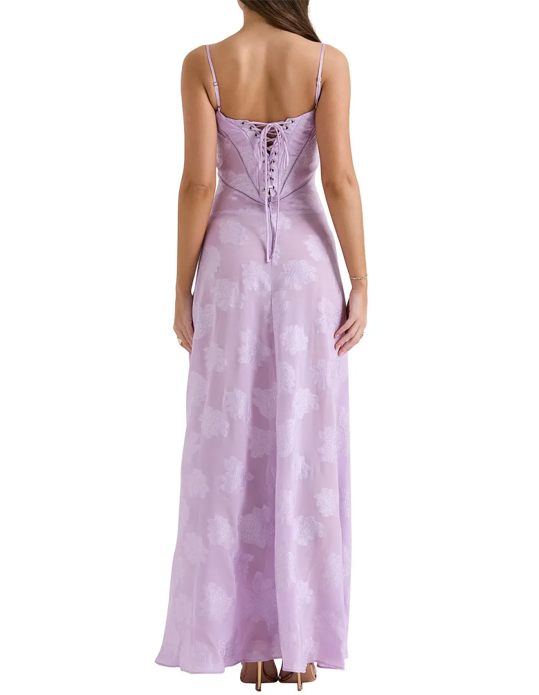 SEREN VINTAGE FLORAL LACE BACK MAXI DRESS for rent on The Volte - main image