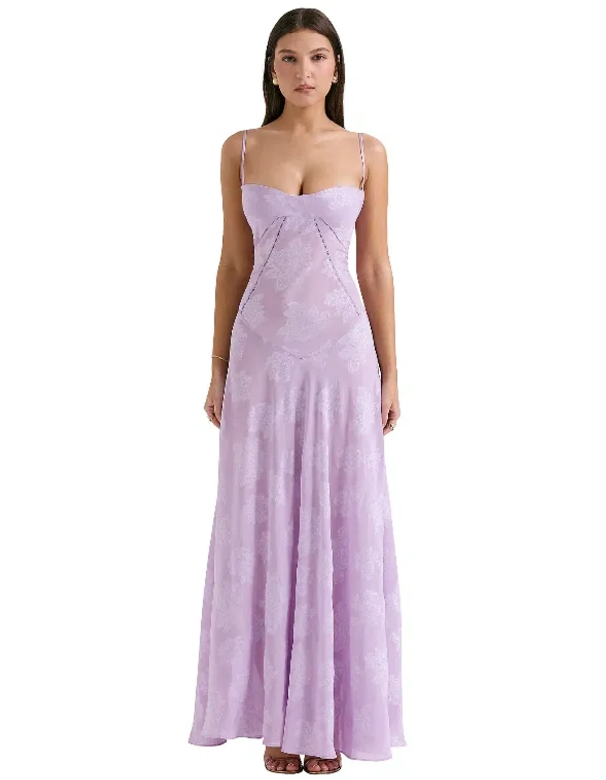 SEREN VINTAGE FLORAL LACE BACK MAXI DRESS for rent on The Volte - main image