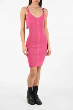 Off-White Logo Strap Dress in Pink Size 8 for rent on The Volte - image 1
