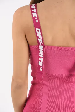 Off-White Logo Strap Dress in Pink Size 8 for rent on The Volte - image 3