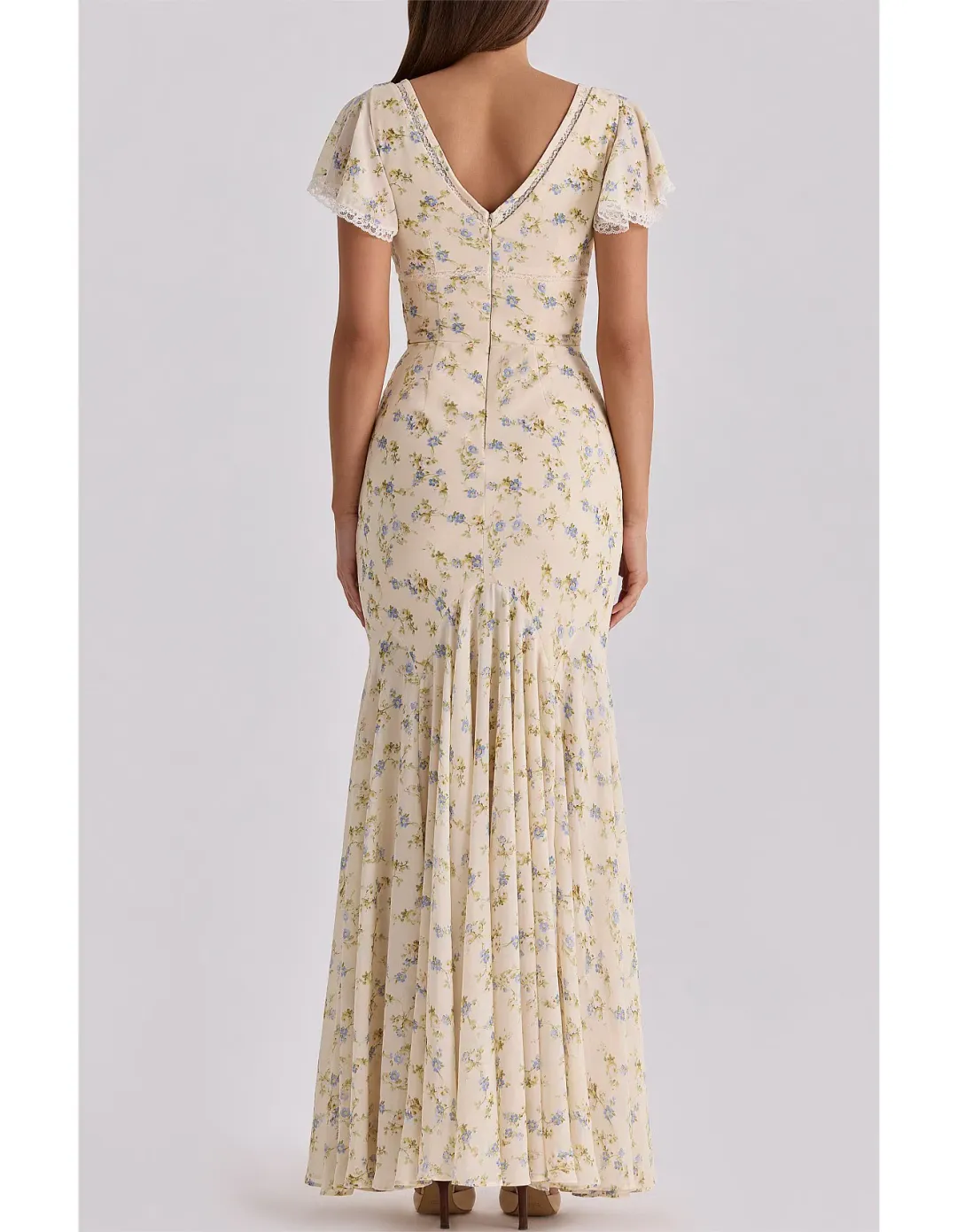 House of CB Amina Georgette Maxi Tea Dress Size 6 - 8 for rent on The Volte - main image