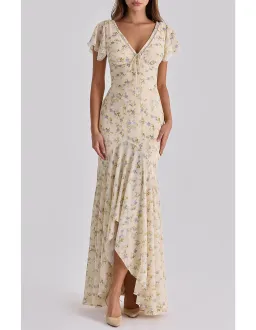 House of CB Amina Georgette Maxi Tea Dress Size 6 - 8 for rent on The Volte - image 1