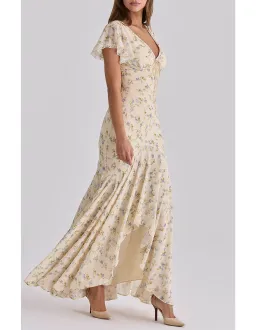 House of CB Amina Georgette Maxi Tea Dress Size 6 - 8 for rent on The Volte - image 3