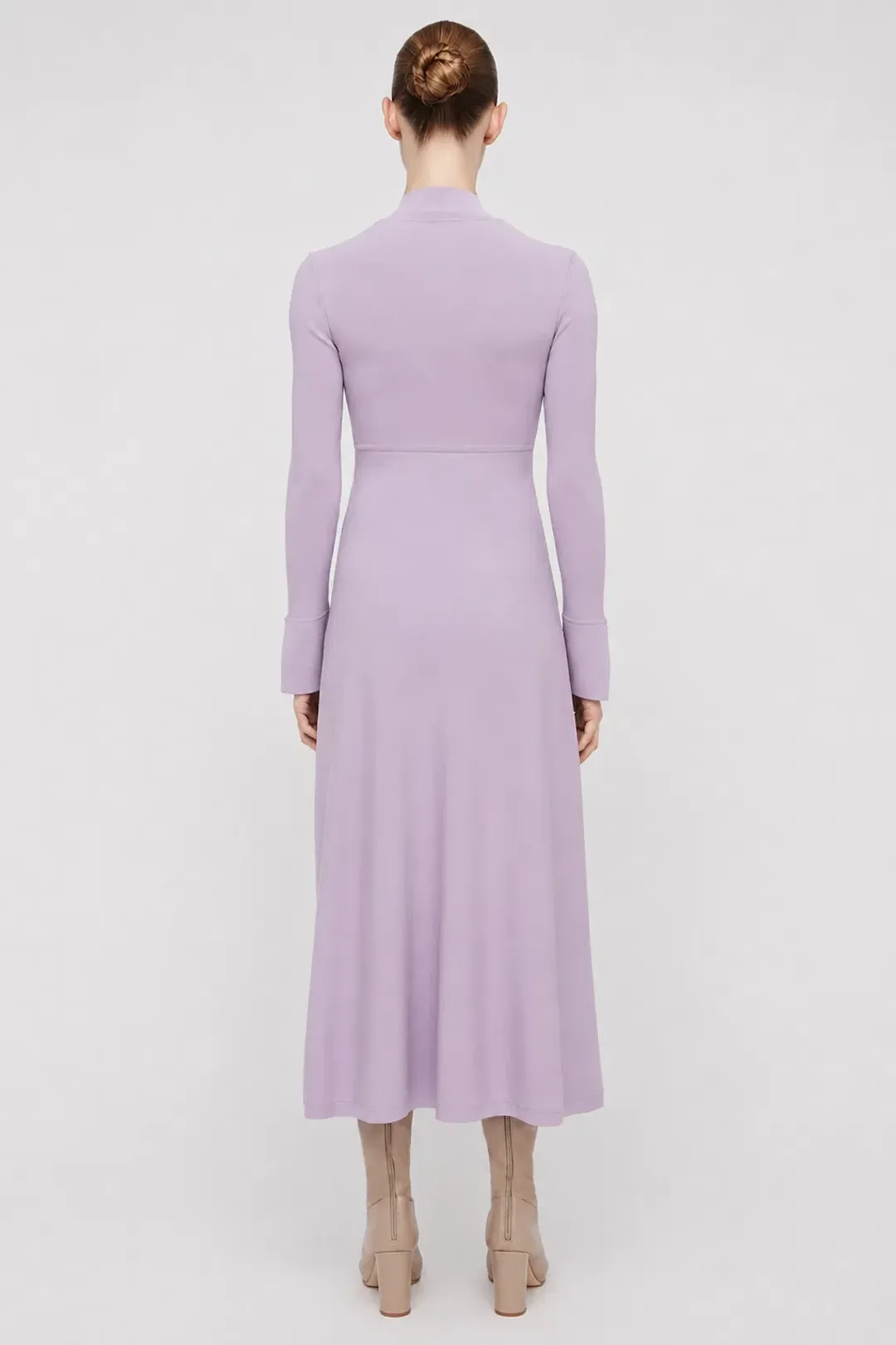 Scanlan Theodore Button Down Polo Dress in Lilac Mauve Size M for rent on The Volte - main image