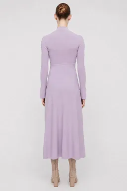 Scanlan Theodore Button Down Polo Dress in Lilac Mauve Size M for rent on The Volte - image 3