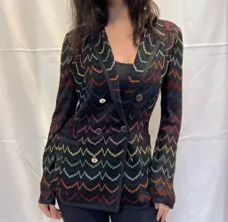 Missoni Zigzag Knit Woven Suit Blazer & Pants Size 42/ AU 10 for rent on The Volte - image 3