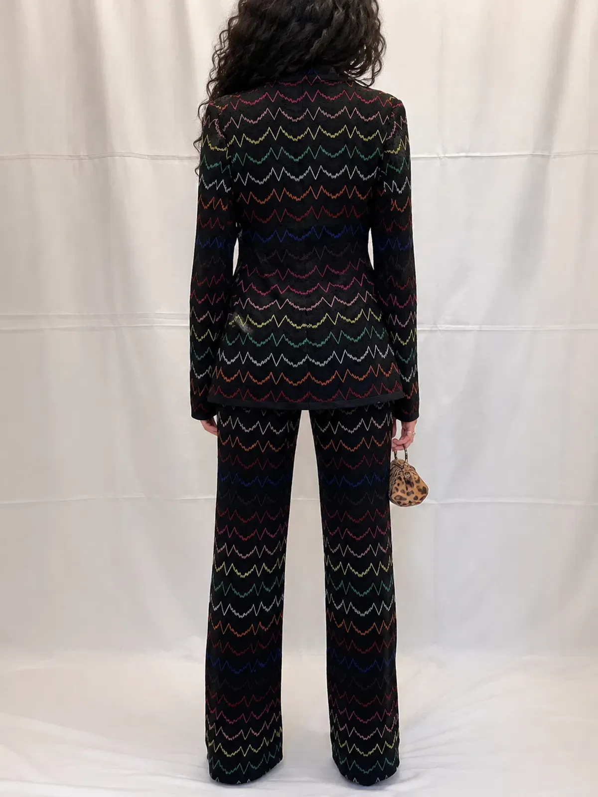 Missoni Zigzag Knit Woven Suit Blazer & Pants Size 42/ AU 10 - Image 2