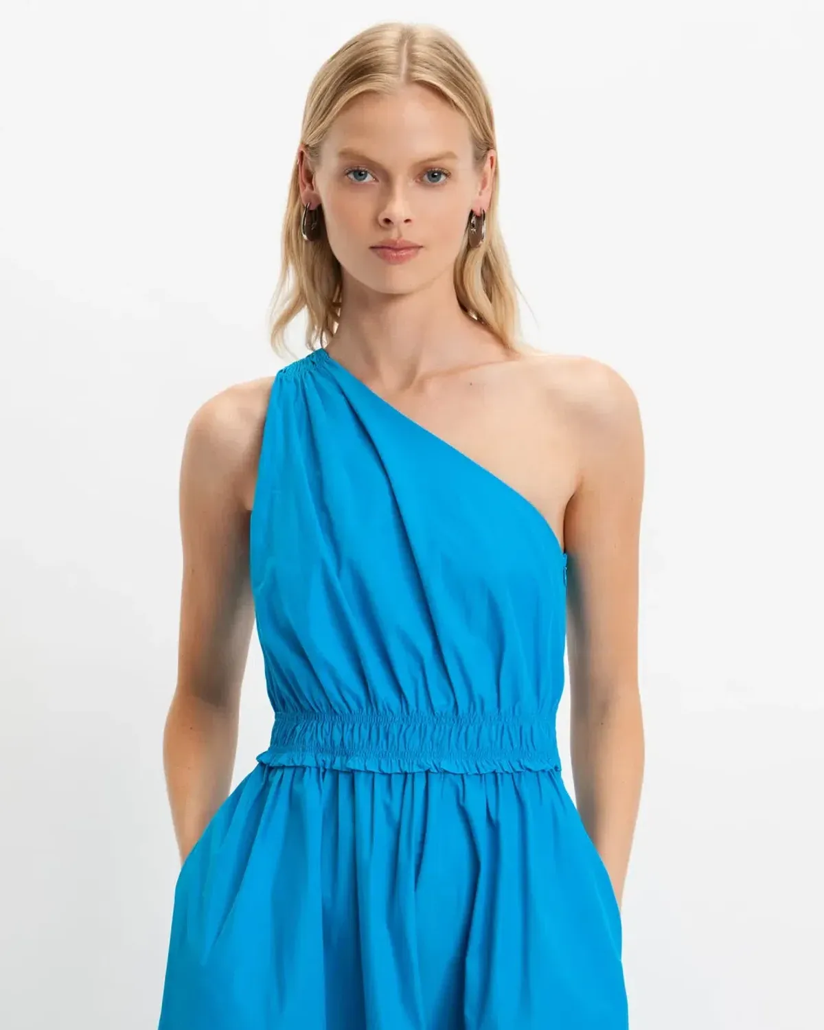 Cue 10 asymmetric dress blue - Image 2
