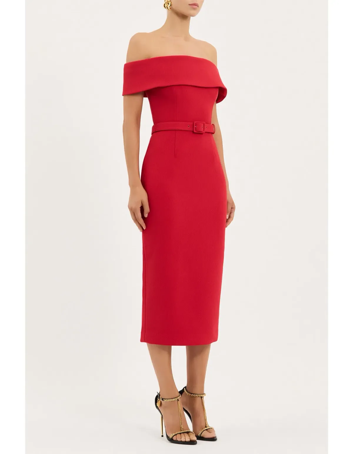 Rebecca Vallance Precious Midi Dress; red; size 10 - Image 2