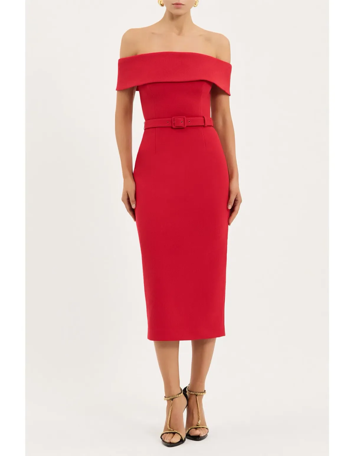 Rebecca Vallance Precious Midi Dress; red; size 10 - Image 1