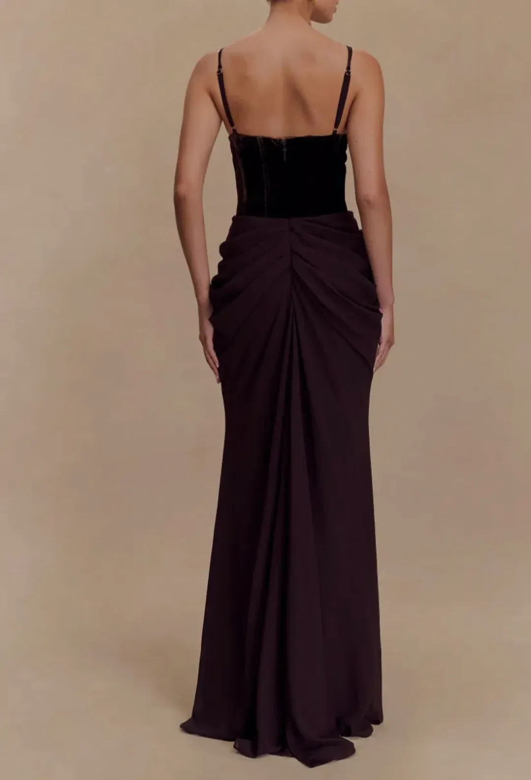 Roxanne Velvet Corset Maxi Dress for rent on The Volte - main image