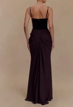 Roxanne Velvet Corset Maxi Dress for rent on The Volte - image 2