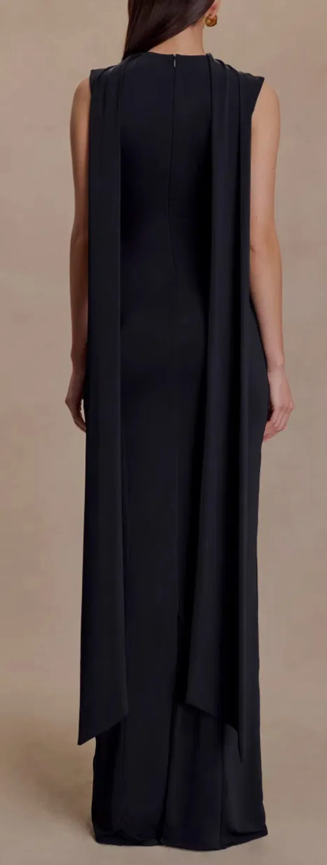 Wisteria Slinky Maxi Dress With Scarf for rent on The Volte - main image