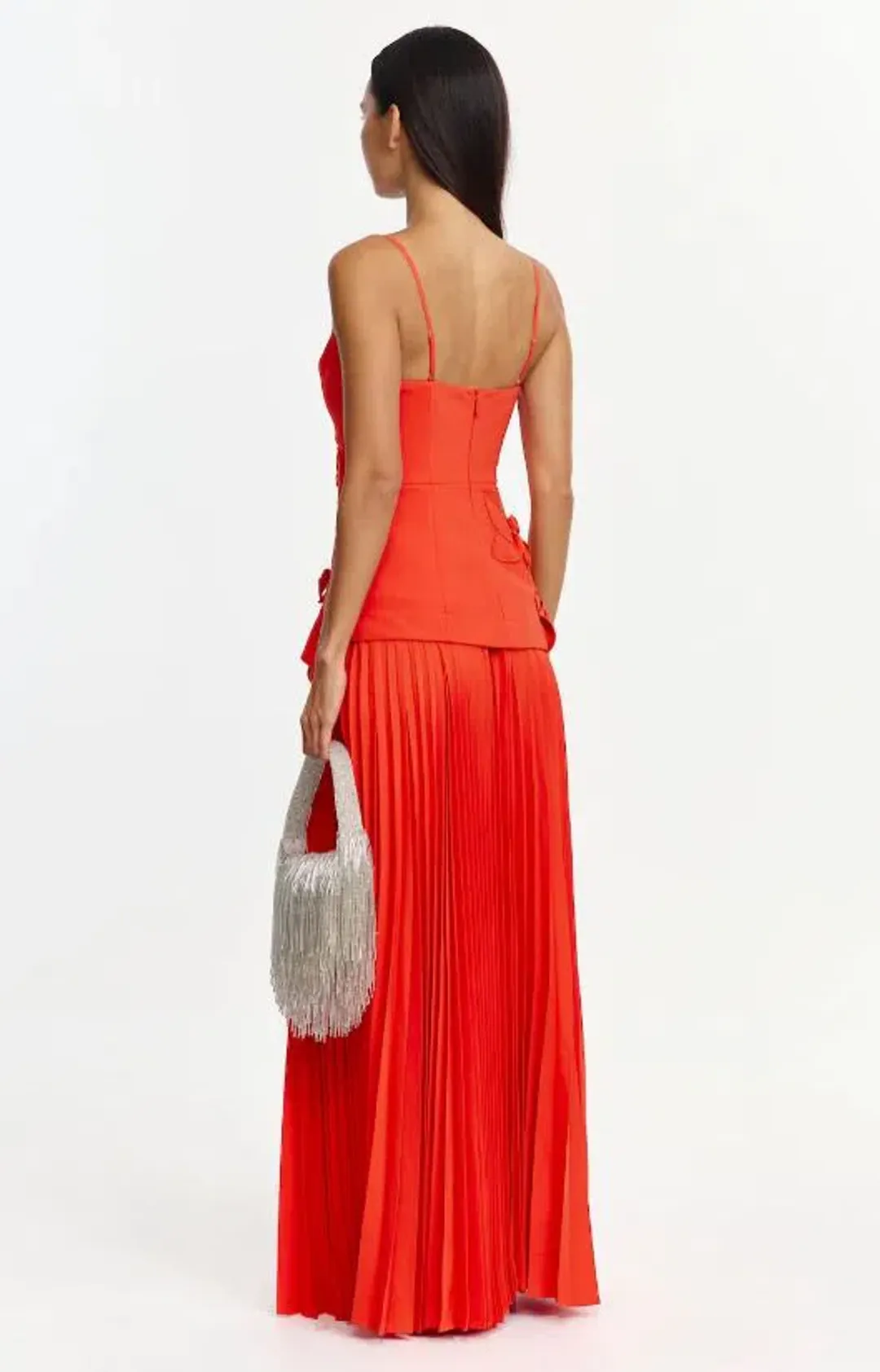 Acler Avision Maxi Dress in Cherry Size 12 for rent on The Volte - main image