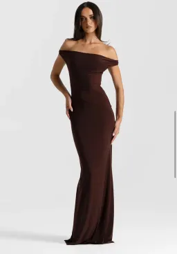Natalie Rolt Bettina Gown size 12 Espresso for rent on The Volte - image 3