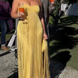 Deconduarte Venus Dress In Yellow Size Medium for rent on The Volte - image 2
