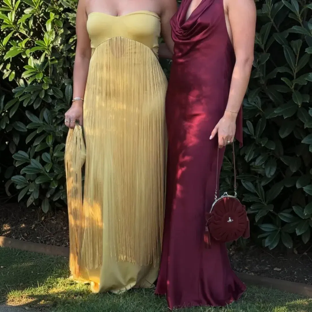 Deconduarte Venus Dress In Yellow Size Medium for rent on The Volte - main image