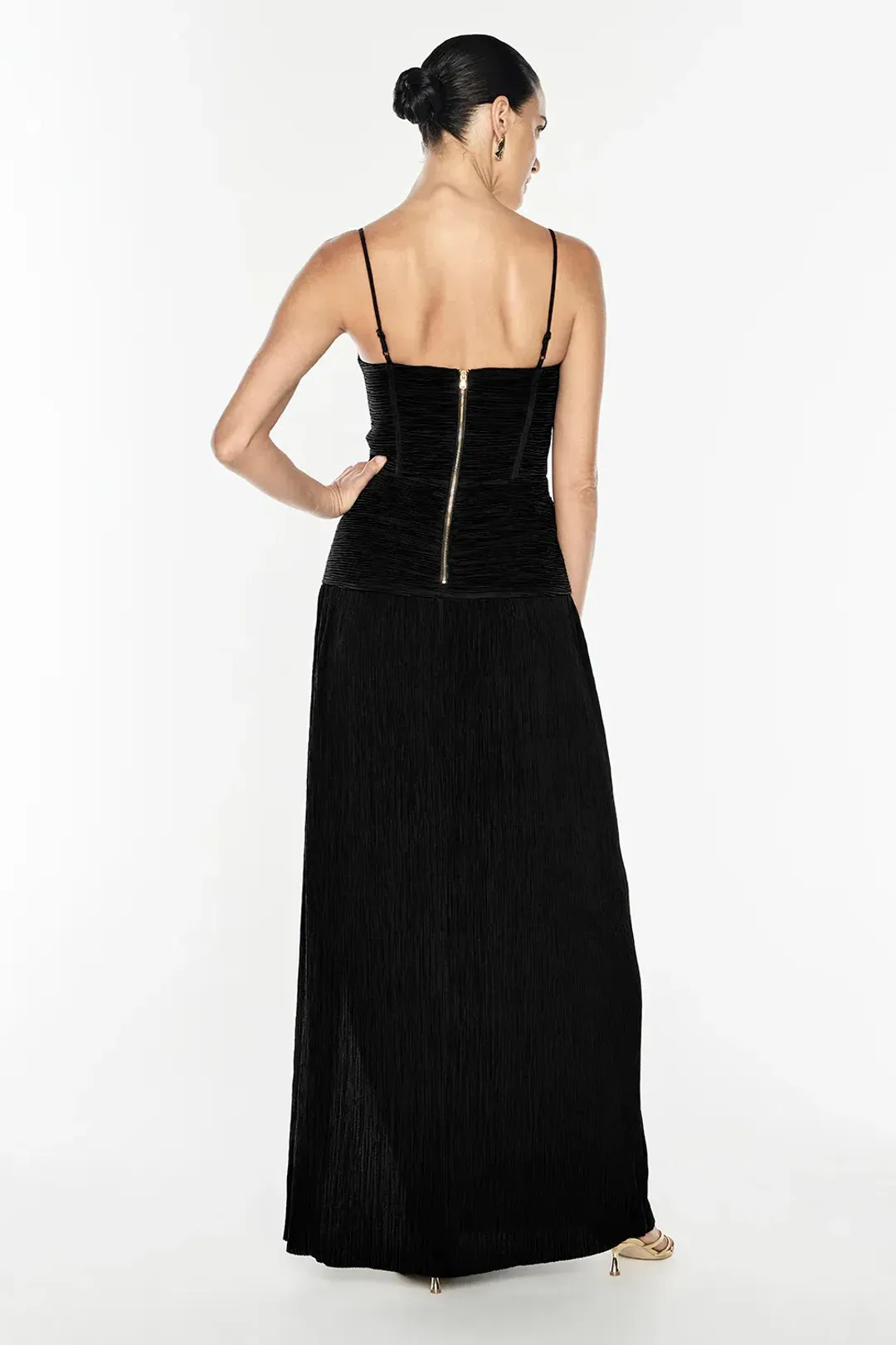 Manning Cartell Double Time Pleat Dress Black size 8 for rent on The Volte - main image
