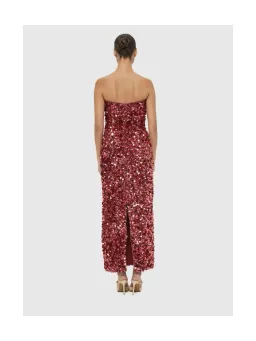 👠Leo Lin Rayna Sequin Bustier Maxi Dress - Size 12 - Mulberry / Red Wine / Burgundy Strapless Formal Gown 👠 for rent on The Volte - image 2