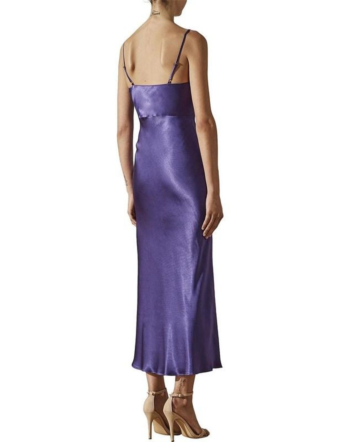 Shona Joy Jefferson Ruched Bias Midi Dress Purple Size 12 for rent on The Volte - main image
