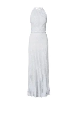 Scanlan Theodore Calypso Tinsel Halter Gown Pale Grey Size S / Au 8 for rent on The Volte - image 6