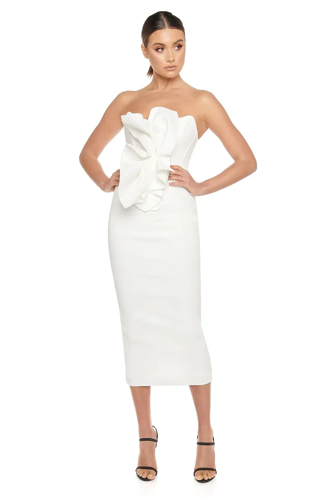 Eliya the Label Lilian Dress White Size 8 for rent on The Volte - main image