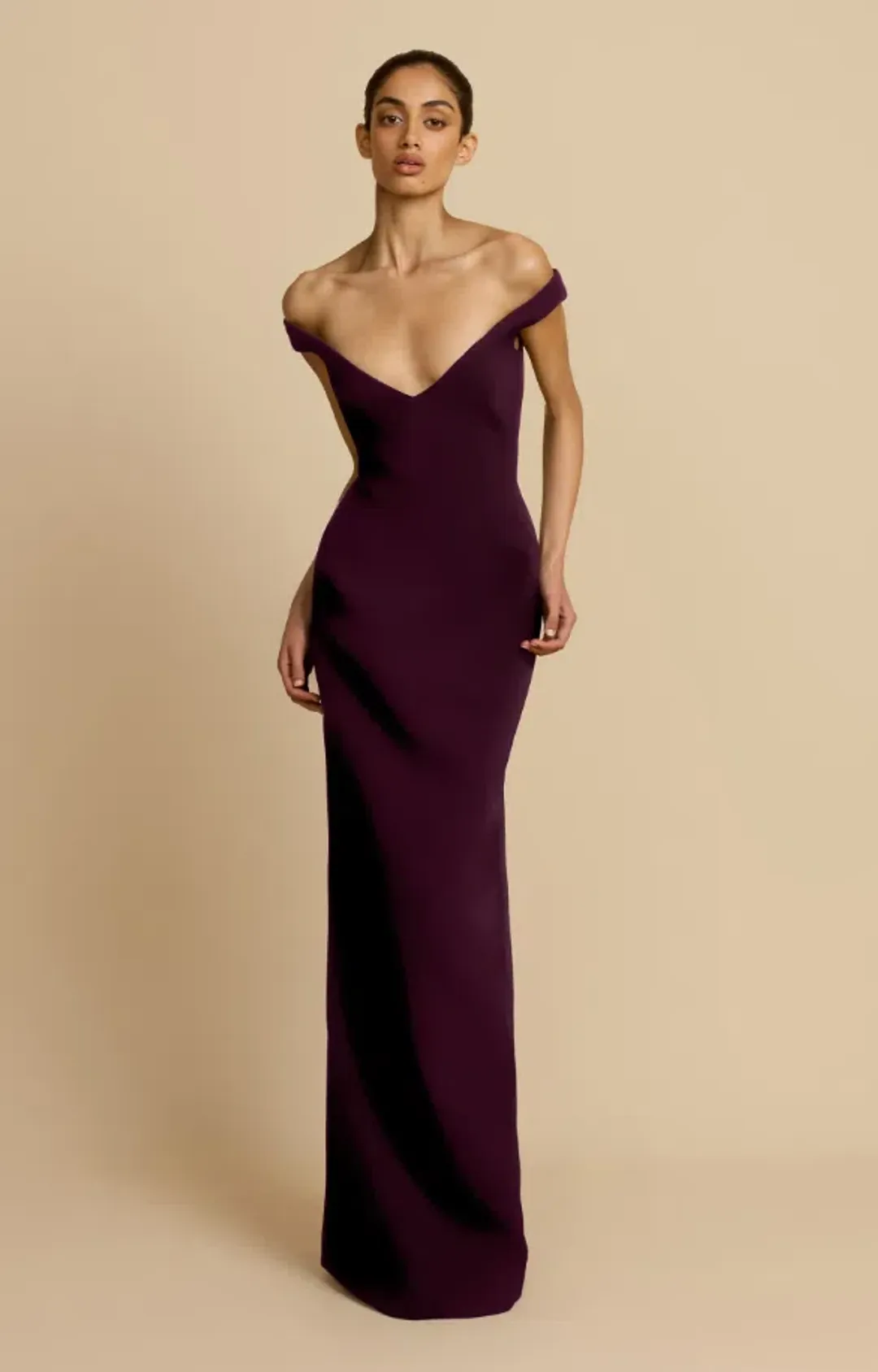 Arcina Ori ELLERY DRESS PLUM Size XS for rent on The Volte - main image
