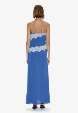 Christopher Esber Verve Lace Strapless Dress azurite white Size 8 for rent on The Volte - image 2