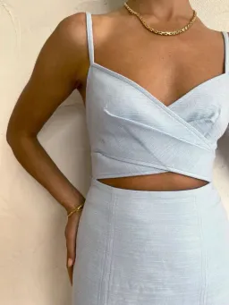 Significant Other Frankie Midi Dress in Cornflower Size 6 for rent on The Volte - image 2