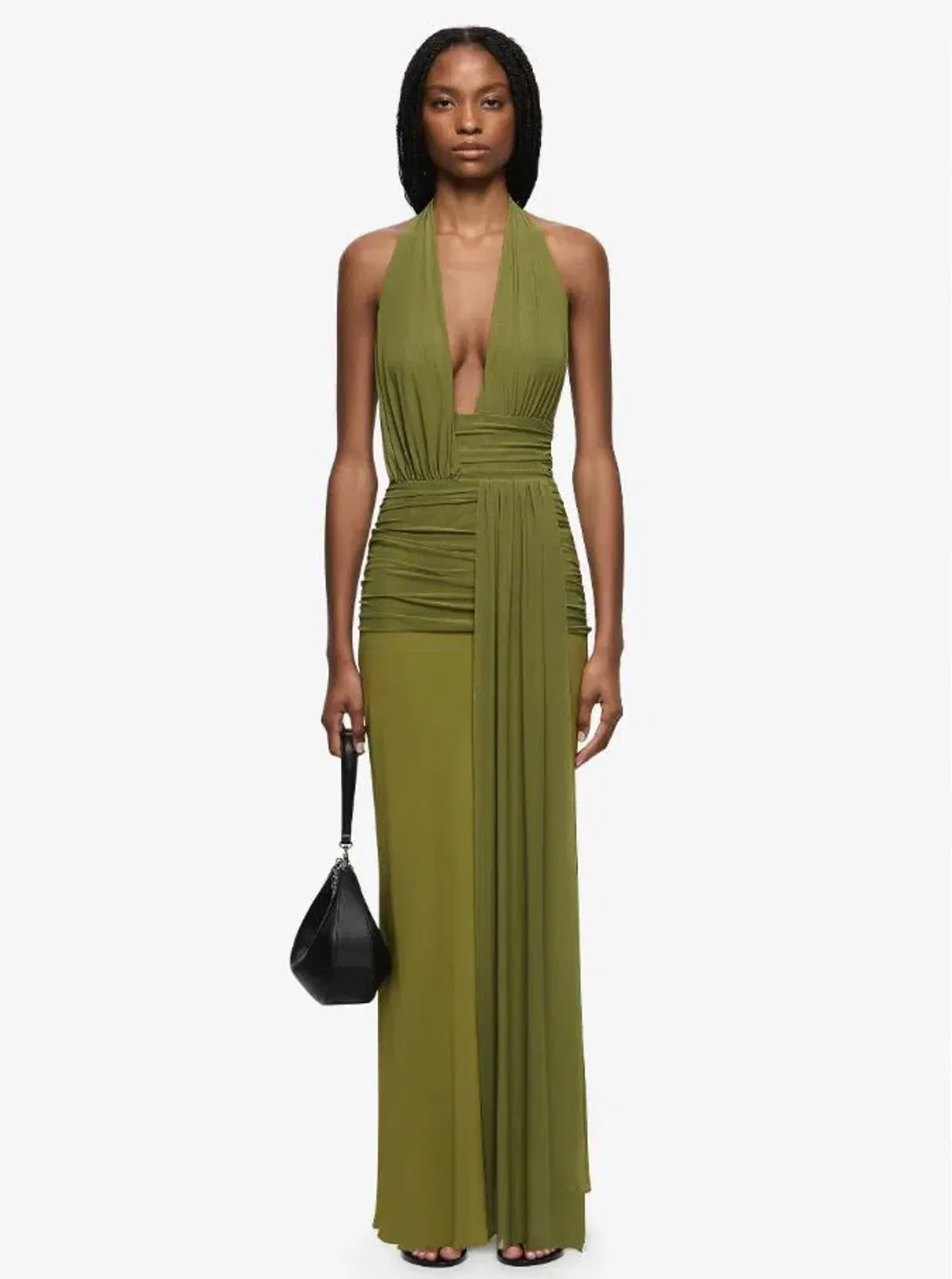Bec and Bridge Cassis Drape Maxi in Fern Green Size 6 - Image 1